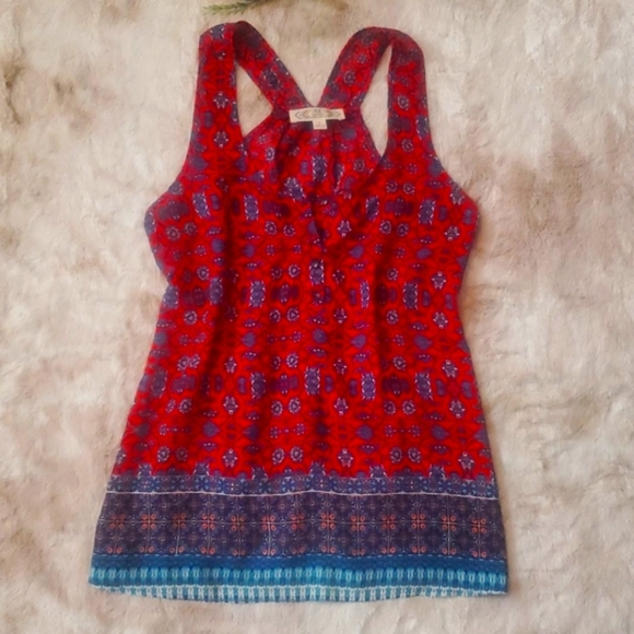 Flower floral print handkerchief print flowy top - Picture 3 of 3